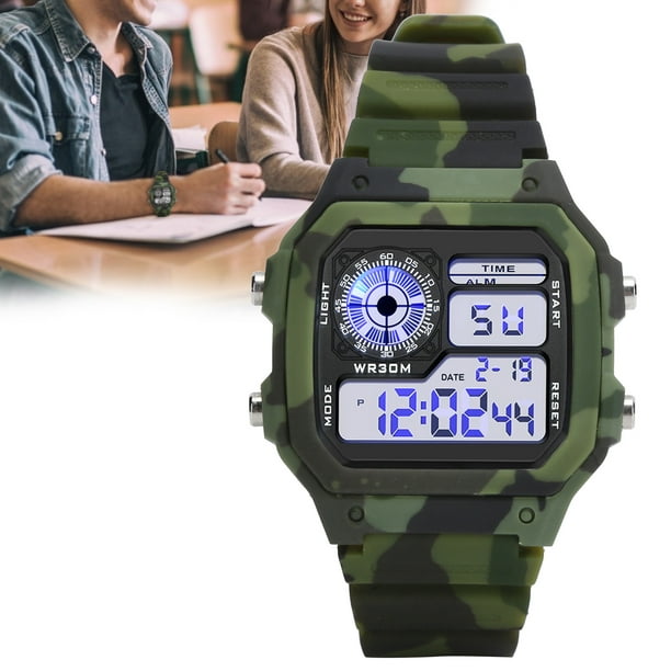 Reloj Digital Para Hombre Pulsera Militar Camuflaje Resistente Al Agua  Deportes