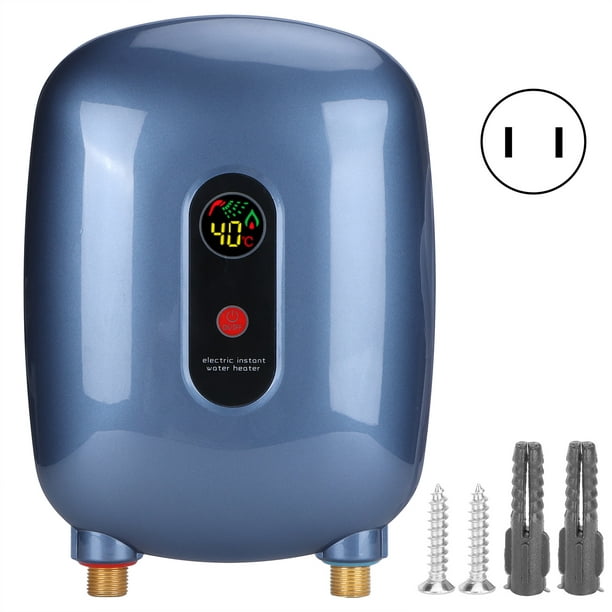 Calentador de agua eléctrico instantáneo, pequeño calentador de agua  portátil instantáneo eléctrico de 5500 W, pequeño calentador de agua  eléctrico de claridad notable Jadeshay A