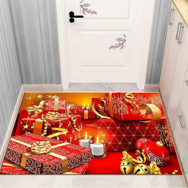 Felpudo decorativo navideño, alfombra para exteriores/puerta de entrada/alfombrillas  para entrada del baño, alfombra para mascotas