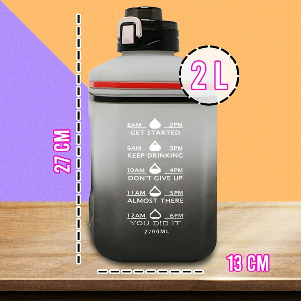 Termo para hidratacion agua 2 litros botella gym deporte