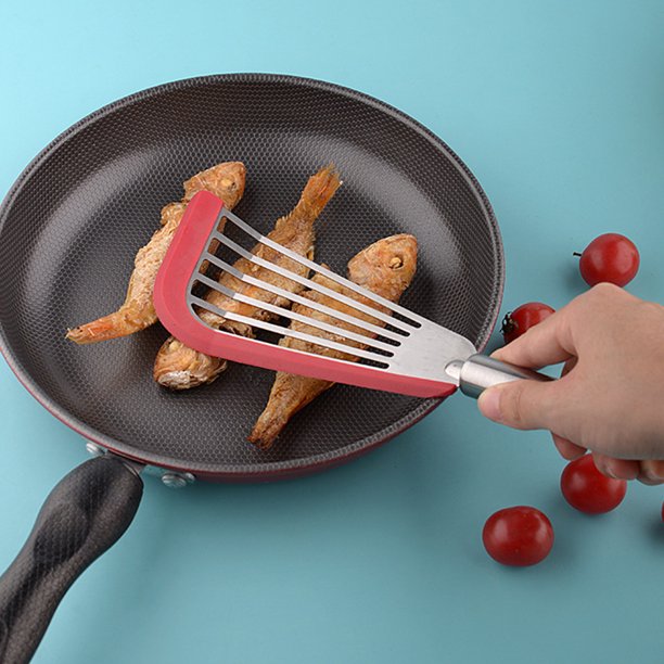 Espátula de sartén para cocinar, espátula de silicona para freír,  resistente al calor, antiadherente, utensilios de cocina para panqueques  para