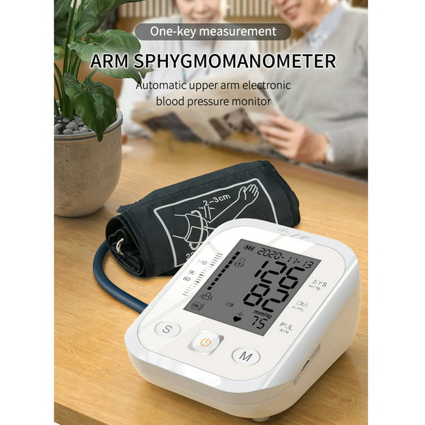 Monitor de presión arterial Irfora Monitor de presión arterial electrónico  Brazo Esfigmomanómetro digital Frecuencia cardíaca Medidor de presión  médica automático Dispositivo de cuidado de la salud de Irfora Monitor de presión  arterial