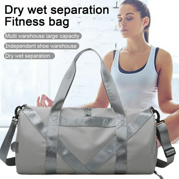  Bolsa deportiva para mujer, bolsa de gimnasio con compartimento  para zapatos y bolsillo húmedo, bolsa de playa para mujer, bolsa de noche,  bolsa de fin de semana, bolsa de transporte para