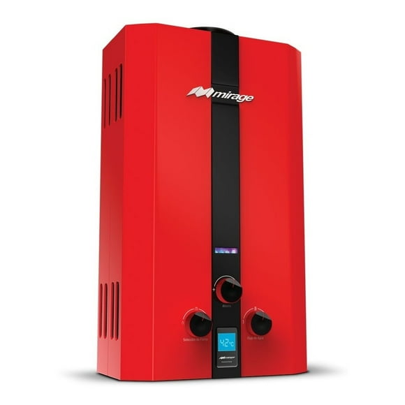 boiler de paso calentador de gas lp 6 litros rojo mirage calentador
