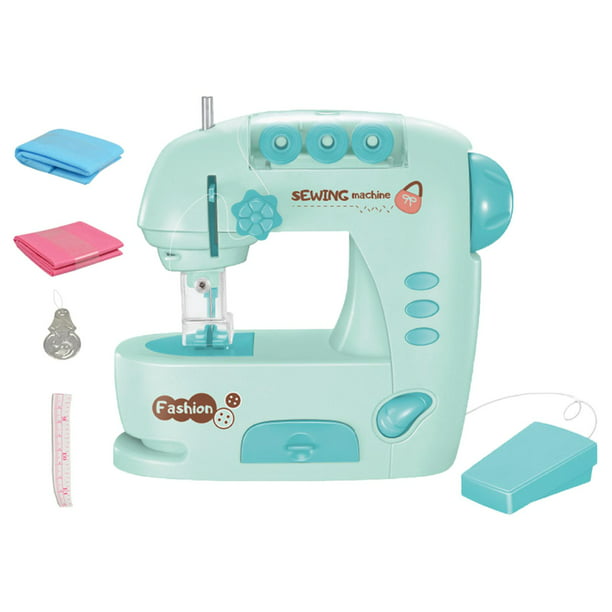 Juguete de máquina de coser para niños, máquina de coser eléctrica portátil  de tamaño mediano, juguetes para niños principiantes