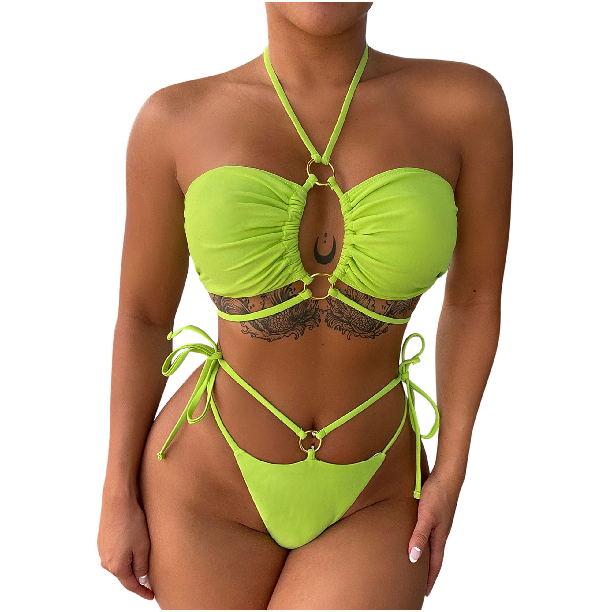  DSFEOIGY Traje de baño Playa Piscina Bañador Sexy Bikinis Mujer  Traje de baño de una pieza Cerrado Traje de baño Deportes Cuerpo Mujer  Nadar (Color Naranja, Tamaño: Lcode) : Ropa, Zapatos