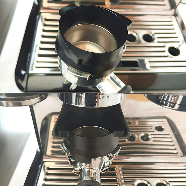 Embudo dosificador de Espresso de 54mm para portafiltros Barista accesorios  para máquinas de café portafiltros manos libres (aluminio/negro) Banban