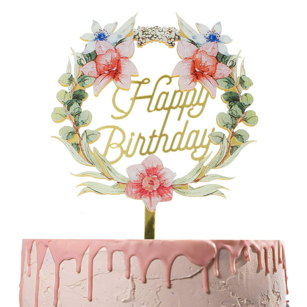 Cake Topper Happy Birthday Color Negro Modelos Varios