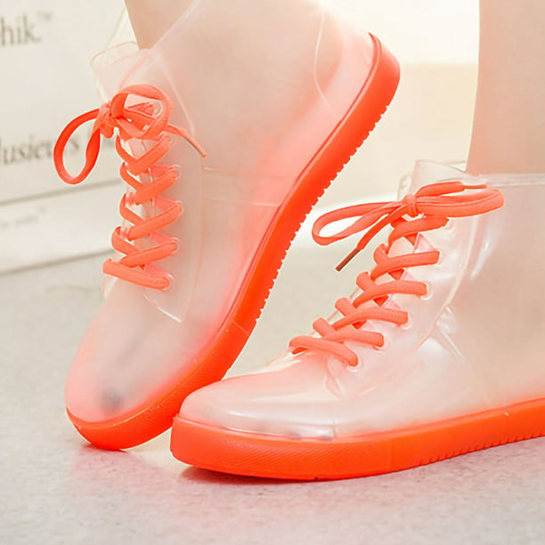 Rainshoes Zapatos De Lluvia Mujer Botas De Cortas Diseño Transparente Antideslizante Moda Est ANGGREK | Walmart en línea