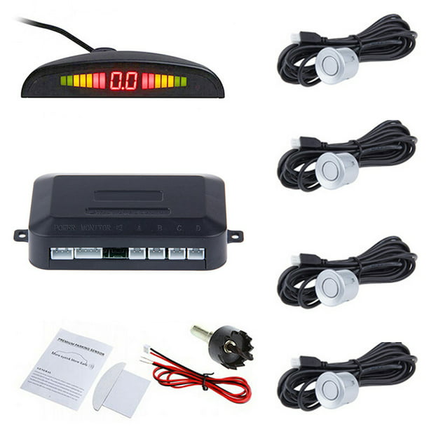 Comprar Sensor de aparcamiento para coche con Monitor LED inverso Auto  Parktronic, 4 sensores, 12V, 8 colores