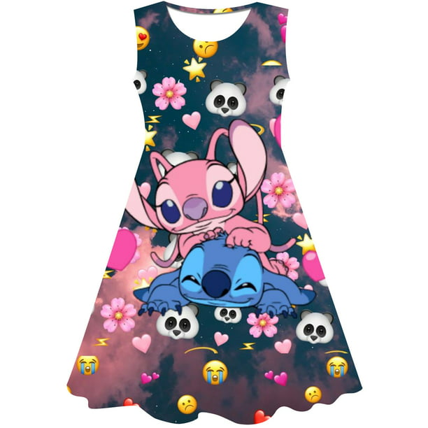 Disfraz de Stitch para niños y niñas de 1, 3, 7, 9 y 10 años, ropa de  Cosplay, vestido de fiesta, vestidos de princesa para niñas, vestido de  cumpleaños Up3T Gao Jinjia LED