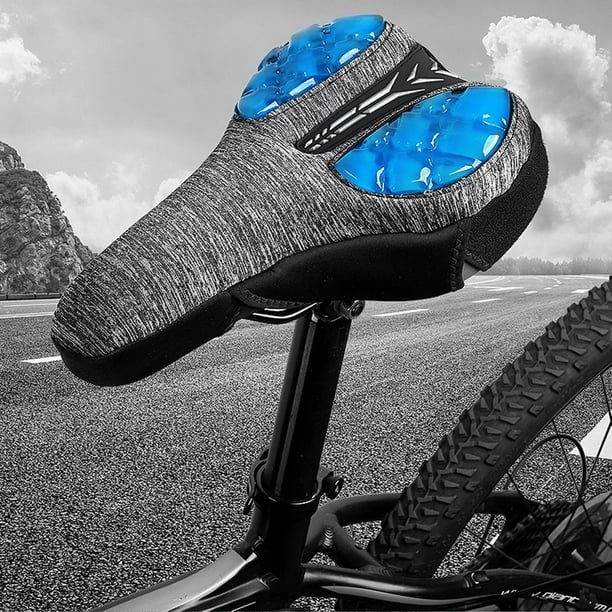 Funda de Asiento Bicicleta Estática con Esponja 3D Almohadilla Suave Cojín  Sillín para /Bicicleta de Carretera/Bicicleta Soledad Cubierta de silla de  bicicleta