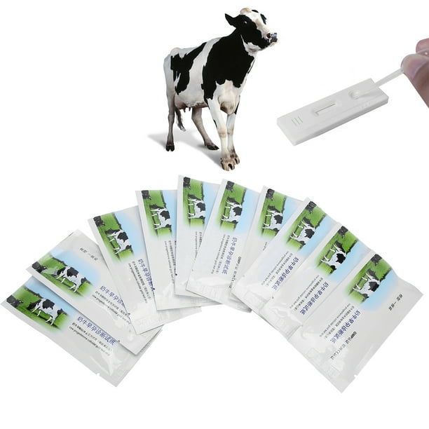 Kit de prueba de embarazo de vaca material plástico Detección de embarazo  de vaca Operación simple precisa y rápida Alta sensibilidad profesional  para la detección temprana ANGGREK Otros