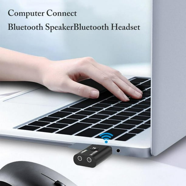 2x Transmisor Y Receptor Bluetooth 5.0, de 3.5m Música de Au Manos Estéreo,  Adaptador Inalámbrico con Micrófono, para Auricures D Baoblaze Transmisor Bluetooth  para coche