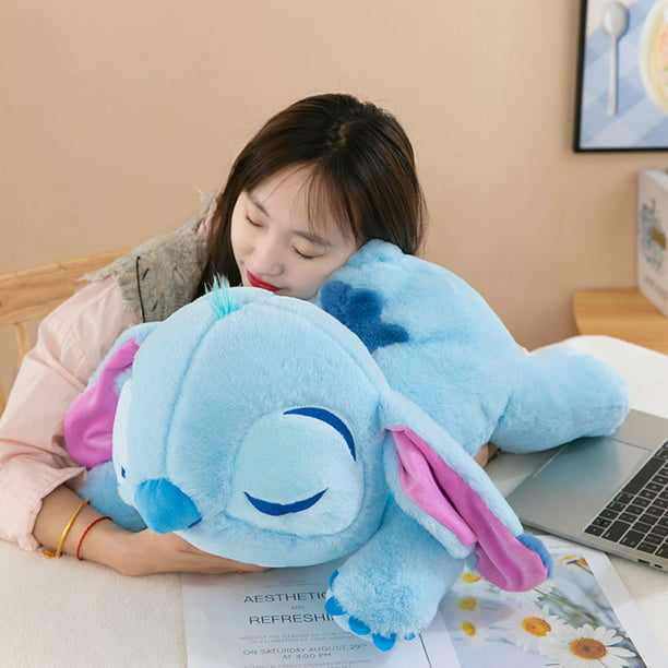 Juguetes de peluche Disney Stitch, almohada suave mantecosa, postura prona,  regalos azul claro, puntada para dormir Kawaii, CAN o &  PuntadazhangmengyaStitch+55cm zhangmengya unisex
