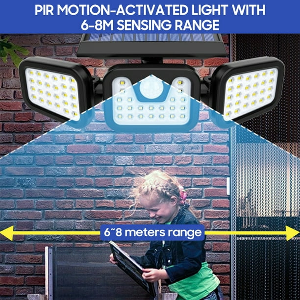 Lámpara Solar Led Con Sensor De Movimiento 72 Led-cob Regulable