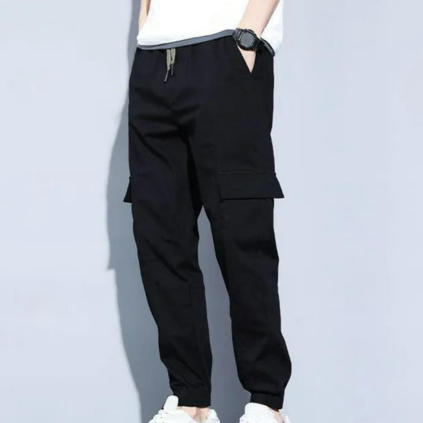 Pantalones De Chándal Para Hombre Pantalones Anchos De Cintura Elástica  Casual Al Aire Libre Pantalones Anchos (Color : Gray, Size : Medium) :  : Moda