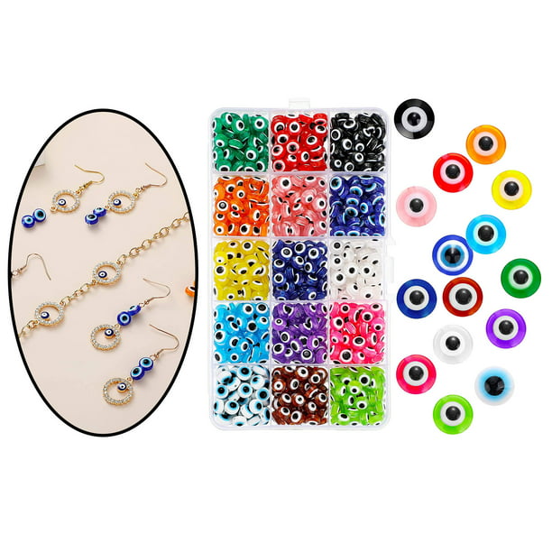 15 abalorios de aleación de 0.748 x 1.614 in, 2 colores para hacer joyas,  pendientes, collares, manualidades, suministros – (color del metal: color