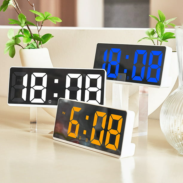 Despertador Digital, Reloj Digital con 3 Niveles de Brillo, Despertador  Electrónico Alimentado por USB o 3 Pilas AAA (NO INCLUIDAS), Despertador  Snooze con Control de Sonido y Pantalla LED JAMW Sencillez