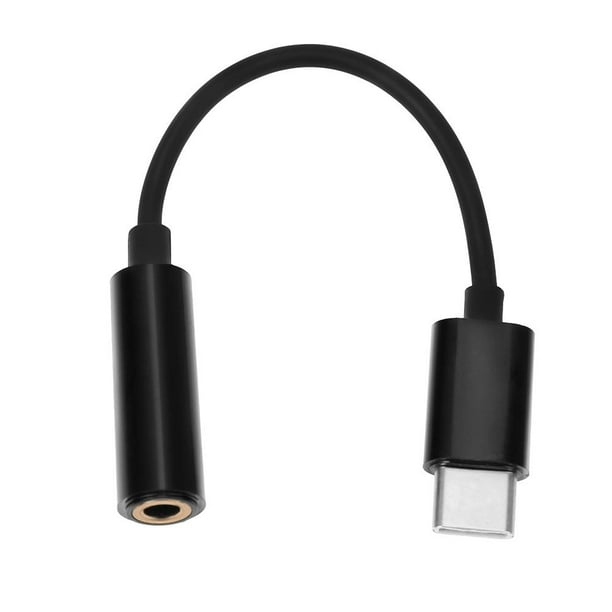 ADAPTADOR USB TIPO C 3.1 A JACK HEMBRA 3.5MM COLOR NEGRO