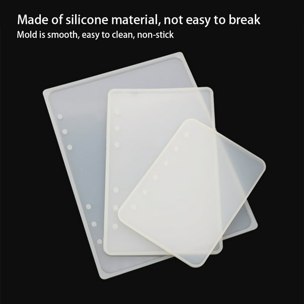 Arte en Casa-Set de moldes de silicona para resina para hacer tapas de  cuaderno A5 A6 y A7 con accesorios LETS RESIN