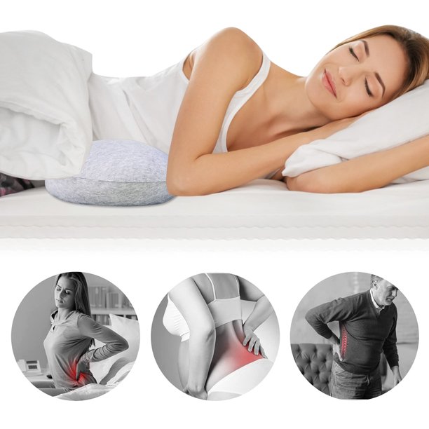 Txlixc Cojín lumbar de apoyo para la espalda, almohada lumbar con forma de  cacahuete de cáscara de trigo sarraceno para aliviar el dolor de espalda  baja Txlixc Moda