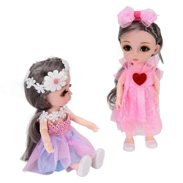Muñecas para niñas de 3 años, muñeca blanca de niña, muñecas grandes,  extraíble, a la moda, lindo juguete para niñas, muñecas con purpurina