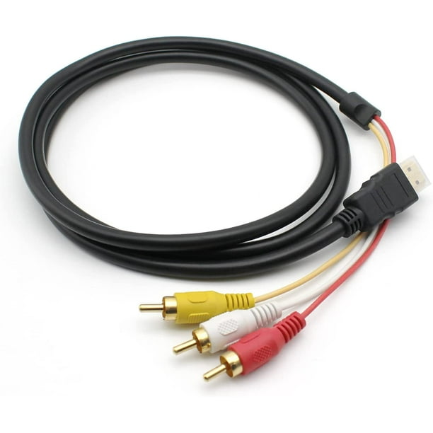 Cable HDMI a RCA, 1080P, 1.5 m, cable adaptador conector HDMI