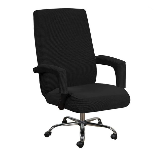  Funda para silla de oficina, silla de computadora, funda  giratoria para silla de computadora, duradera, elástica, suave, protectora para  silla de oficina con fundas para brazos, funda de silla de 