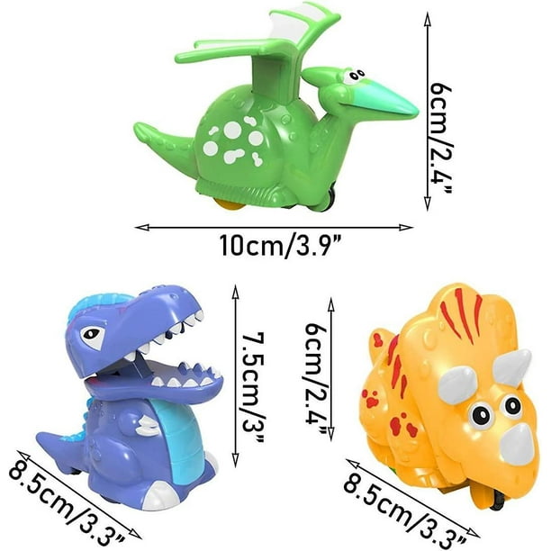 Mudder Paquete de 3 linternas de juguete para niños y niñas, juguete de  animales de dinosaurio, vehículo de frutas con 30 proyectores, 80 patrones