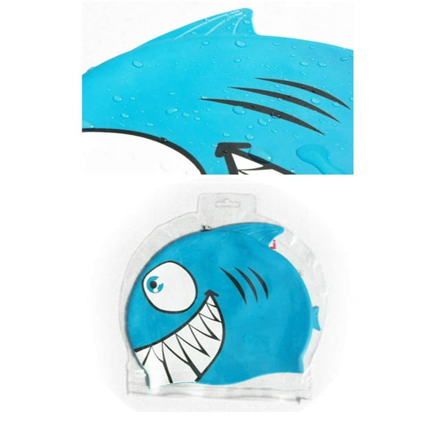 Lindo gorro de natación en forma de pez para niños niños