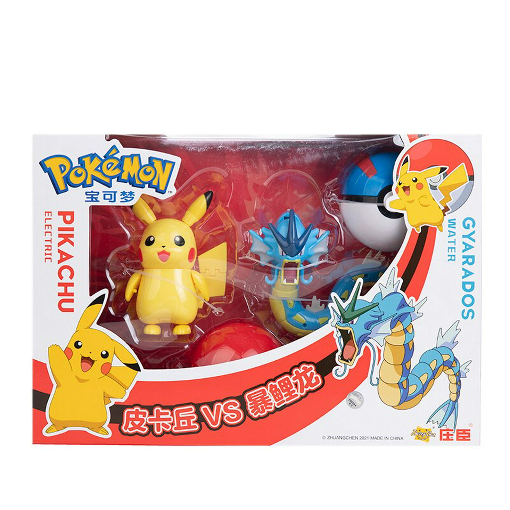 Pokemon juguetes con caja Original deformación Pokeball Anime figura modelo  Pikachu Eevee SLaura Cha zhangyuxiang LED