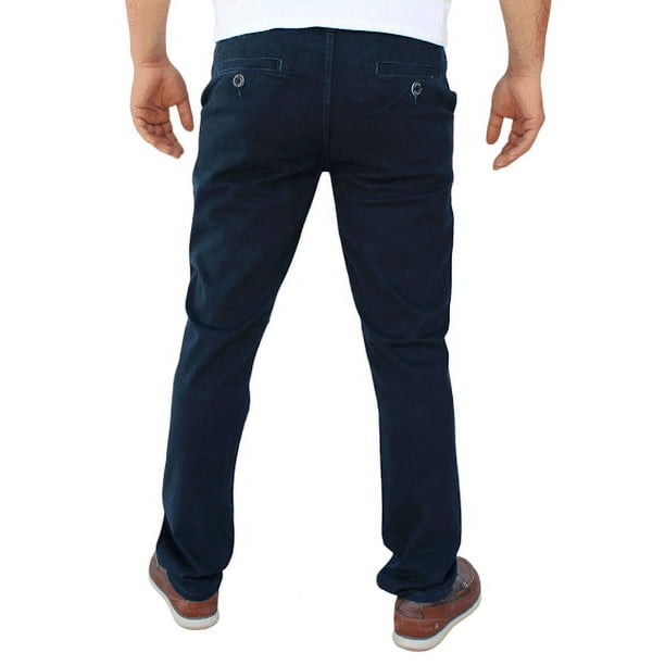 Pantalón de gabardina stretch John Silver Corte recto color azul