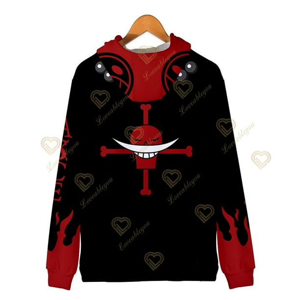 Mono D. Luffy ONE PIECE Chamarra roja suéter sudadera con capucha