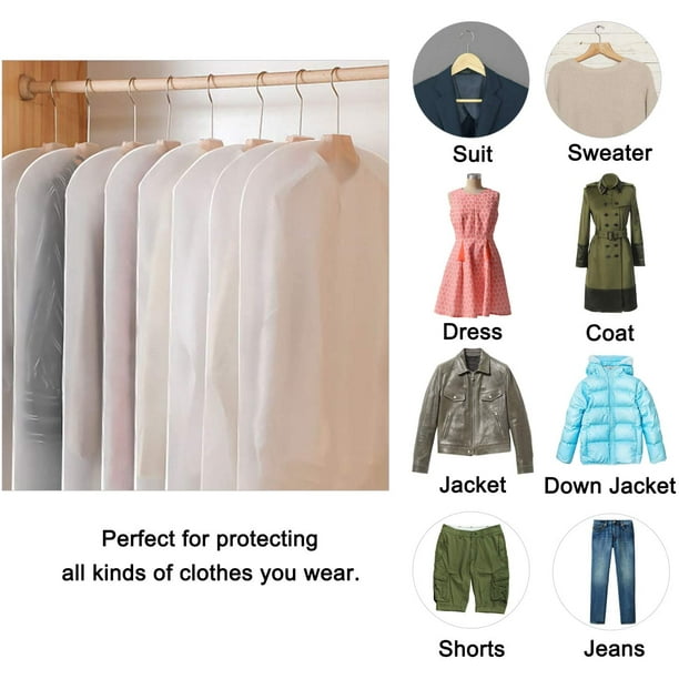 Fundas para ropa, 6 piezas Funda para traje/armario Protección plegable ·  Bolsa para ropa, Fundas im JFHHH pequeña