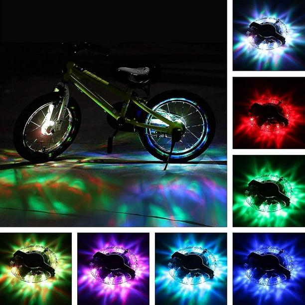 Luces recargables para cubo de rueda de bicicleta, luces Led impermeables  para radios de ciclismo, luz decorativa de advertencia de seguridad para