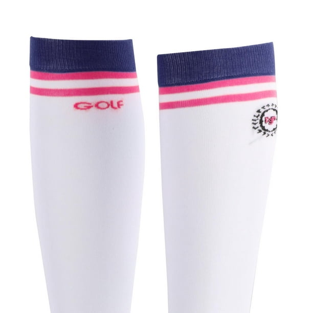 1 par de golf para mujer, medias blancas mujer, rayas, medias éisbol, medias  largas y rojo Baoblaze Medias deportivas para mujer