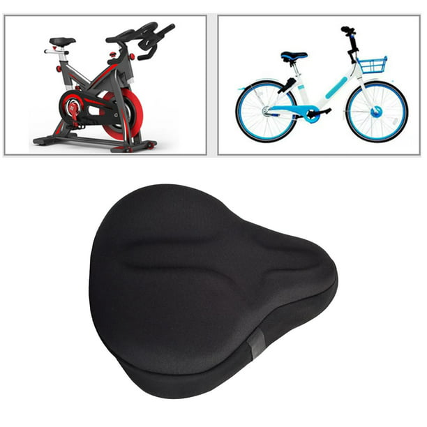  Funda de sillín 3D para bicicleta de montaña, gruesa, súper  suave, de silicona, esponja, para asiento de bicicleta, accesorios  adecuados para bicicletas giratorias (color : negro) : Deportes y  Actividades al