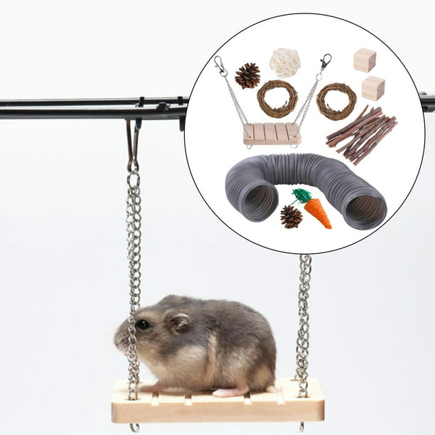 Hamster Toys Juegos de juguetes para masticar hámster 10 piezas