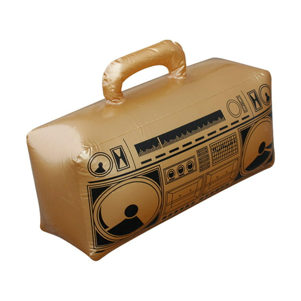 Boombox Inflable para Cosplay, Juguetes Inflables y Decoración de Fiestas  Retro de los 80 y 90, con Diseño de Radio y Cassette de Soledad