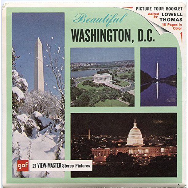 Classic ViewMaster- Beautiful Washington DC- ViewMaster Reels 3D- Stock sin  vender en la tienda- Nunca abrió 3Dstereo ViewMaster 642049565470