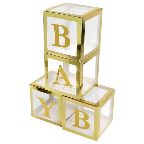 Baby Shower Boxes Cajas De Ducha Para Bebé,30 Letras, Dazzle
