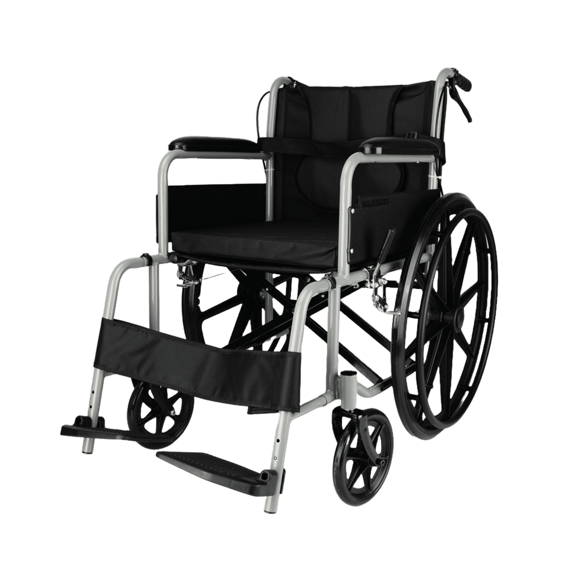  Silla de ruedas plegable ligera con freno de mano – Silla de  ruedas portátil de acero al carbono para adultos discapacitados, soporte  100 kg/220 lb : Salud y Hogar