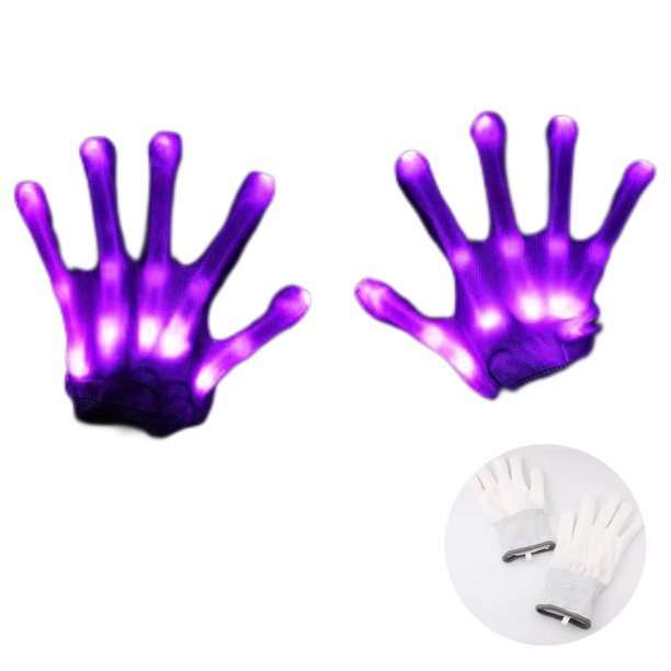 1 par de guantes LED que brillan intensamente Guante luminoso para fiesta  de Halloween de Navidad (a Likrtyny