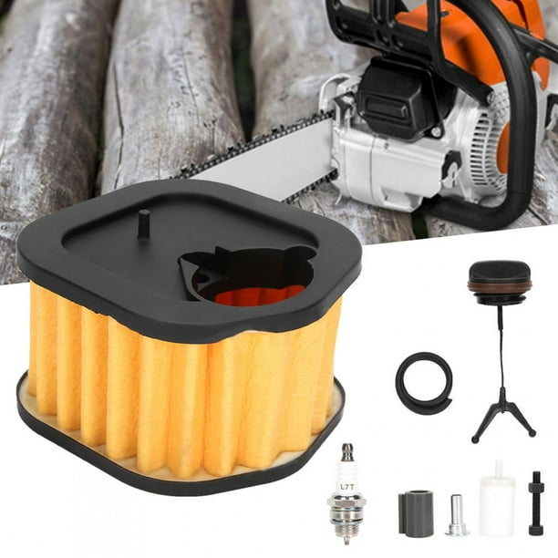 Filtre à air Mise au point Kit Pour Husqvarna 385XP 390XP 385 390 537009301  avec bouchon de réservoir Bougie d'allumage Filtre à carburant pour  conduite de carburant Pièces de rechange 537009301 