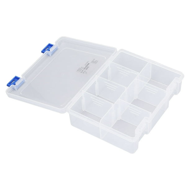 Caja organizadora de plástico transparente de 12 piezas con pestillo de  cierre hermético, mini contenedores de almacenamiento pequeños, estuches  con