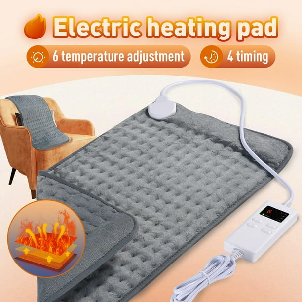 Almohadilla calefactora de temperatura ajustable, manta eléctrica