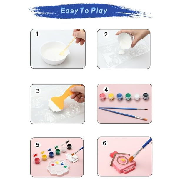 Kit de manualidades de pintura de yeso 3D para niños | Actividad infantil  de 4 a 8 años | Regalo para niños, autos rápidos de Wheely (juego de  pintura