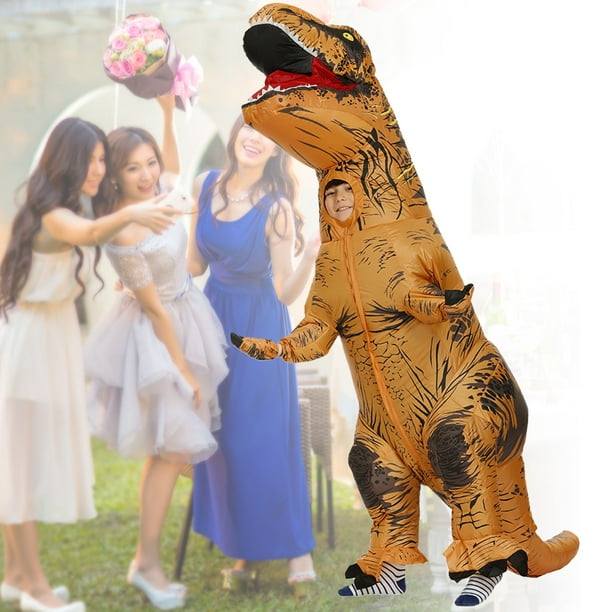 Disfraz Inflable de Dinosaurio Disfraz Inflable de T Rex Disfraz de  Halloween para Adultos y Niños Divertido Disfraz de Halloween Disfraz de  Dinosaurio de Cuerpo Completo ANGGREK Otros