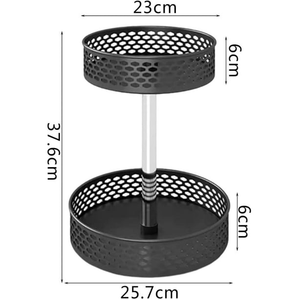 Especiero giratorio de 360°, Especiero giratorio negro, Especiero giratorio  de 360°, para recipientes de almacenamiento (2 animales) TUNC Sencillez